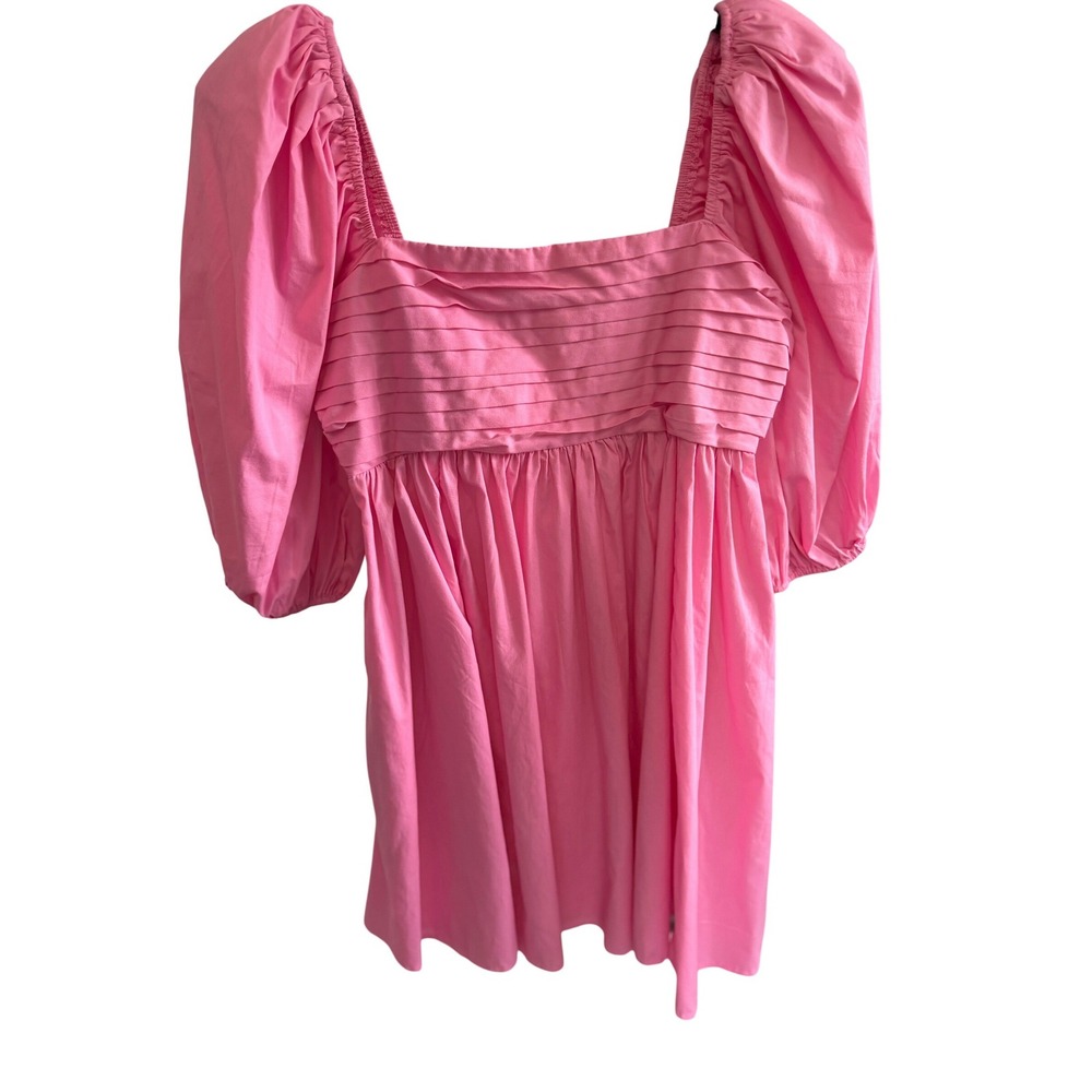 Abercrombie & Fitch Puff Sleeve Babydoll Dress Womens Size S Pink
